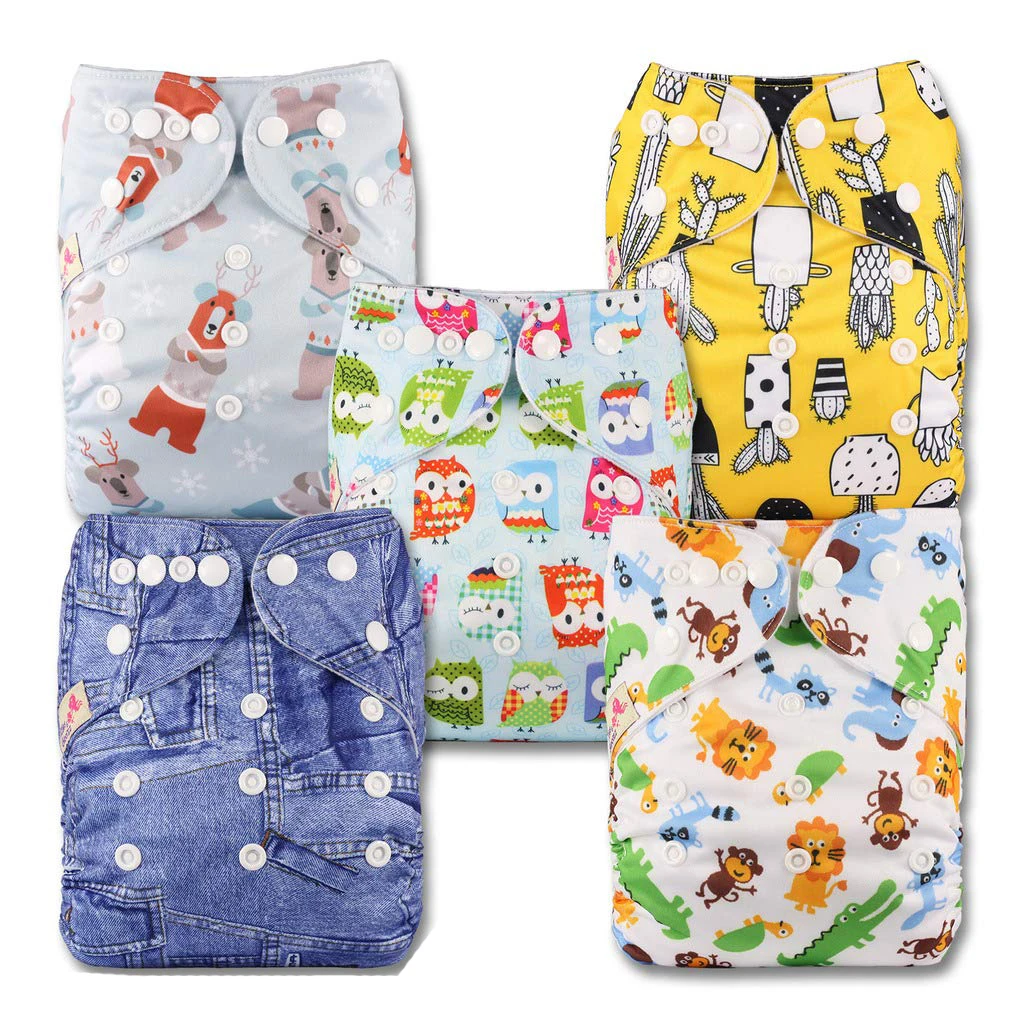 Детские карманные подгузники многоразовые моющиеся тканевые подгузники для новорожденных дышащие подгузники индивидуальный дизайн частная марка