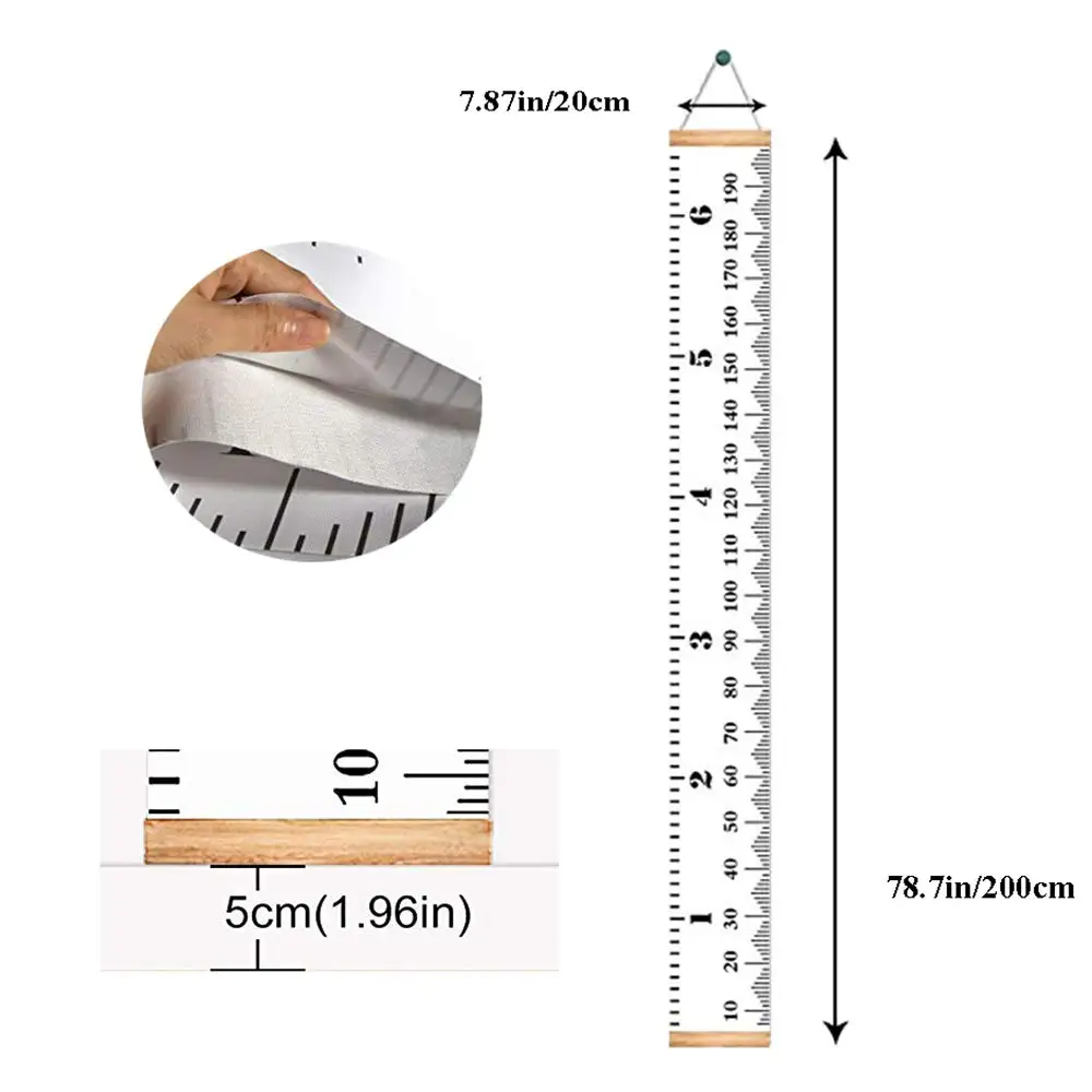 
Хорошая цена, деревянная вешалка для постера, Детская Настенная Наклейка для измерения роста ребенка, схема роста для домашнего декора 