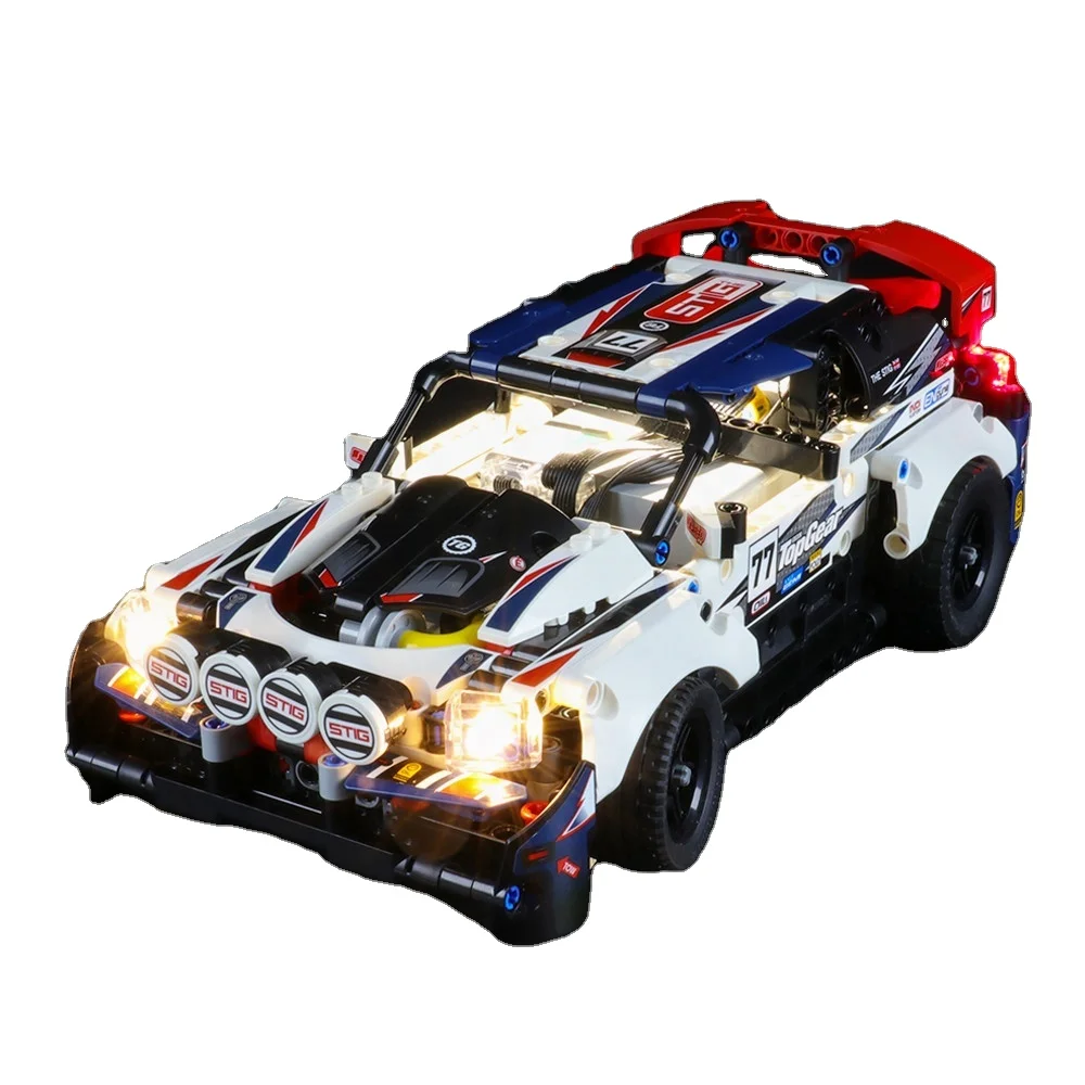 Комплект светодиодной лампы Zigotech для Legos Technic, раллийный автомобиль с верхней передачей и управлением через приложение, без комплекта светодиодов Legos 42109