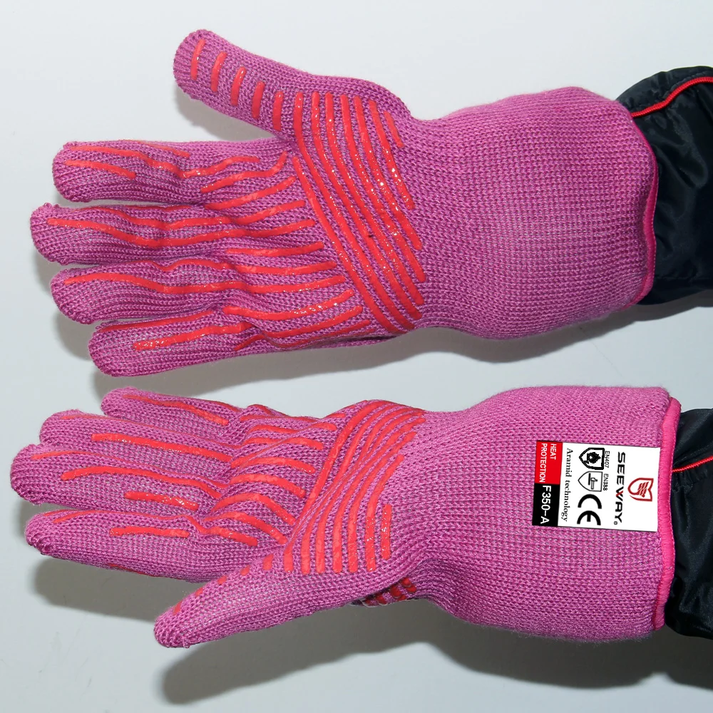 
Двойные вязаные термостойкие перчатки для духовки 