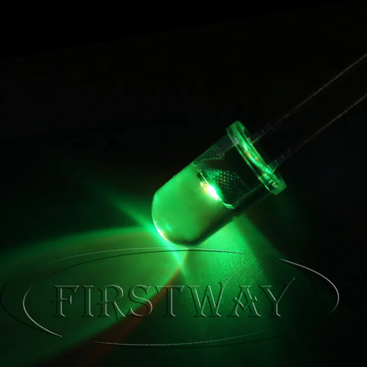 
1000 шт./лот 5 мм светодиодный Диод высокой яркости RGB круглый темно-зеленый цвет Быстрое мигание 