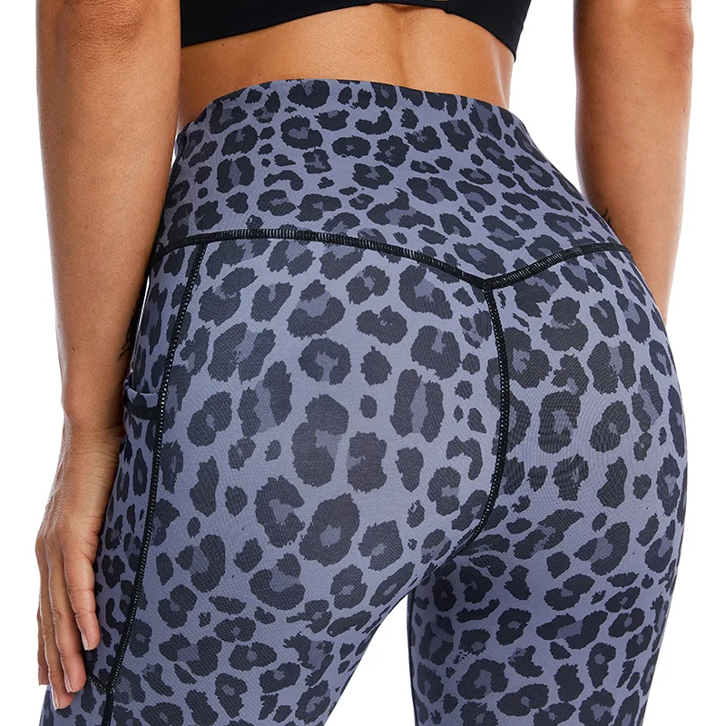 us size leopard print gym push up booty lifting yoga pants