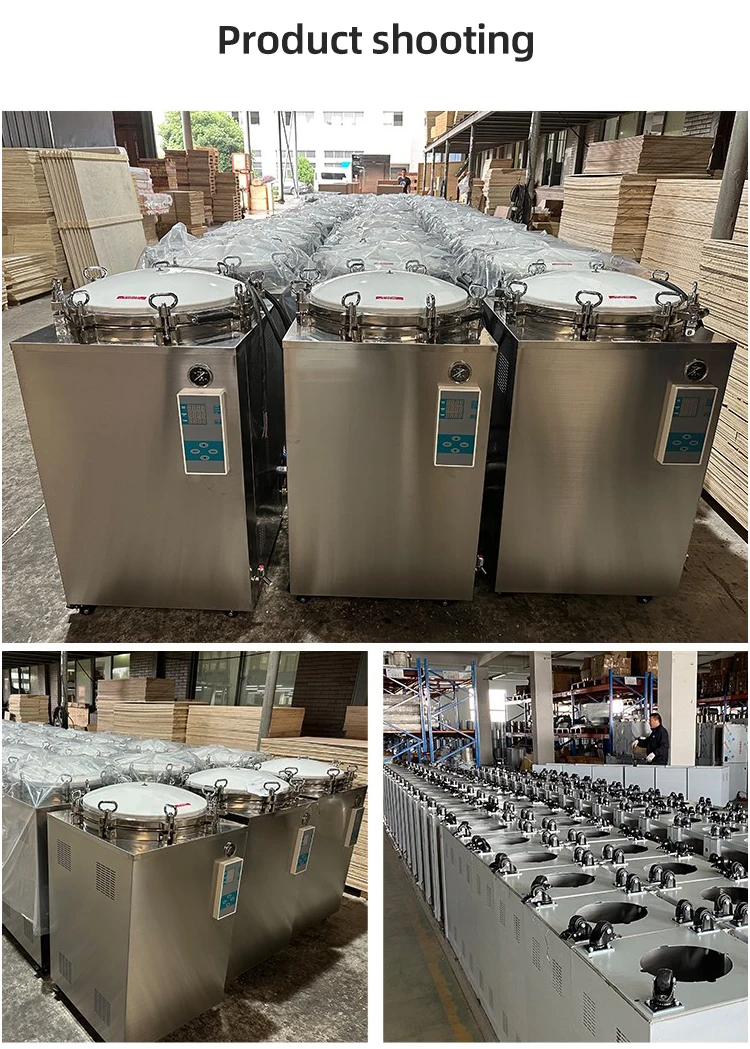 100 Liter 150L Industrial Steam Sterilizer Vertical Autoclave Price For Substrate Bag Retort Machine USA Instock