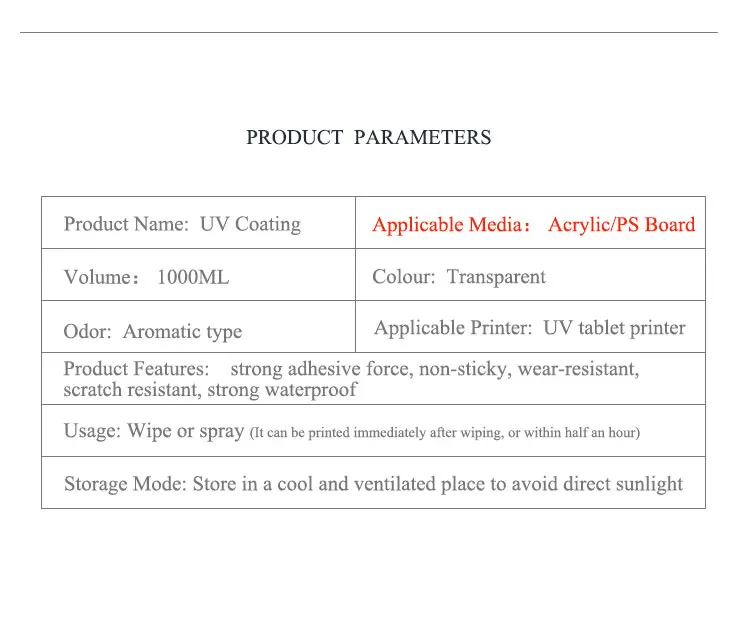uv ink primer coating
