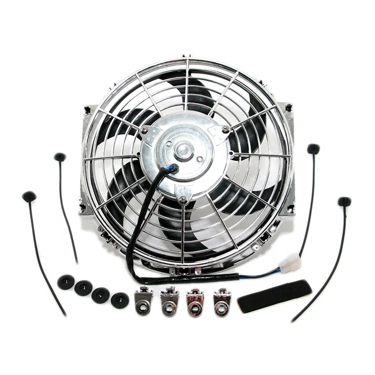 Алюминиевый вентилятор радиатора для электромобиля, 12 дюймов