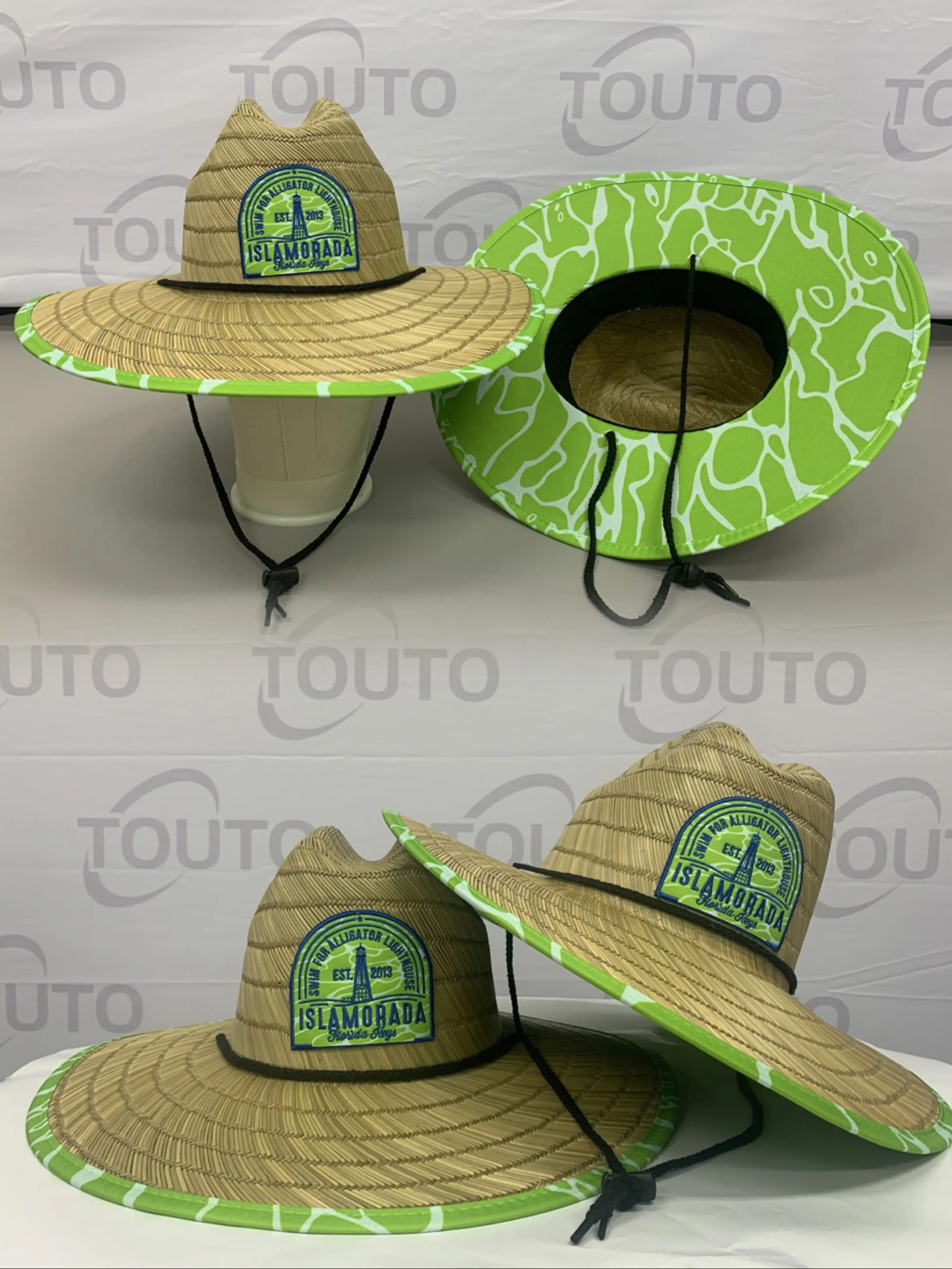 lifeguard straw hat custom logo