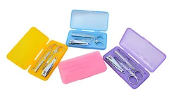 Универсальный тип кожи домашняя индивидуальная инструменты по уходу за ногтями защиты маникюрный комплект из 4 предметов; Шлифовки и полировки пилочка для ногтей