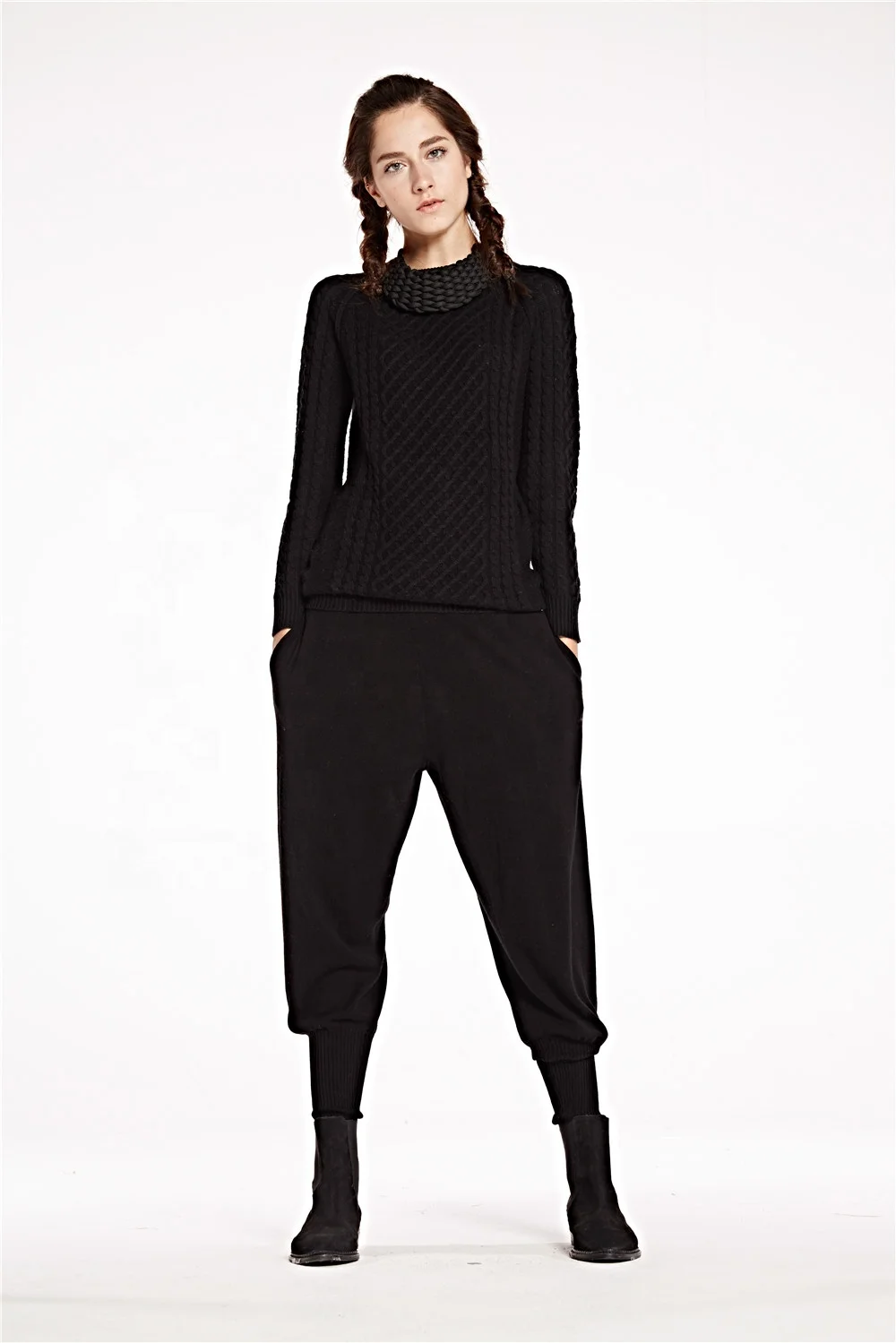 
 H14120093 2020 Высокое качество Новый Топ Дизайн плотные черные сексуальные женские кожаные длинные тонкие брюки со шнуровкой  