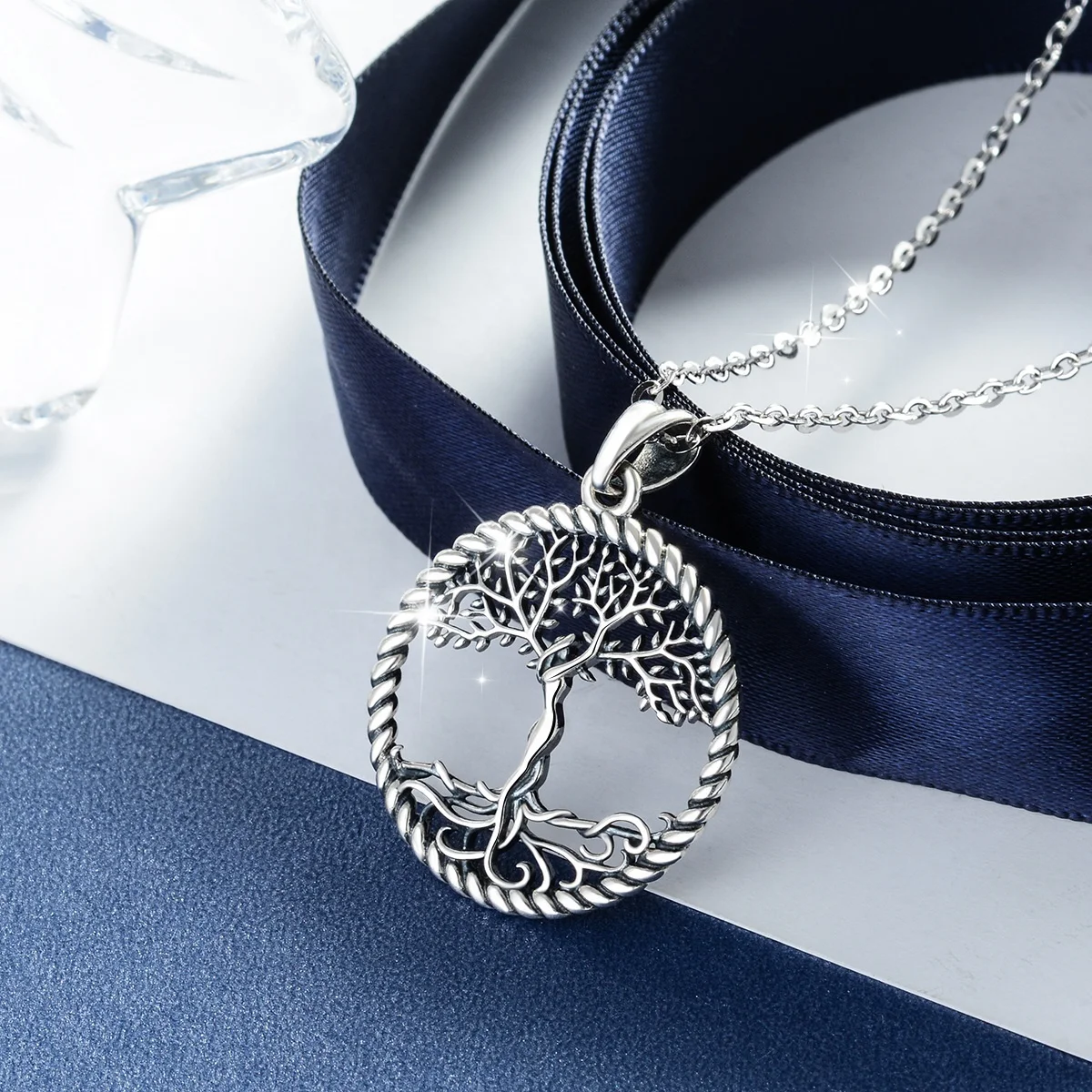 Merryshine Lucky изготовленный на заказ 925 стерлингового серебра Древо жизни кулон ожерелье для подруги для женщин