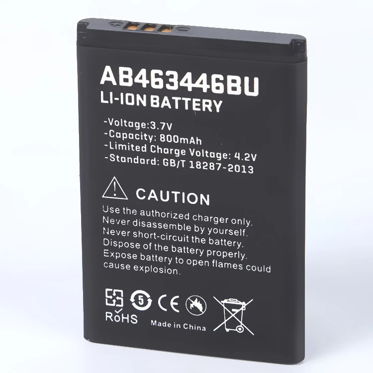 Оригинальный аккумулятор для мобильного телефона OEM емкостью 800 мАч AB463446BU для Samsung X208