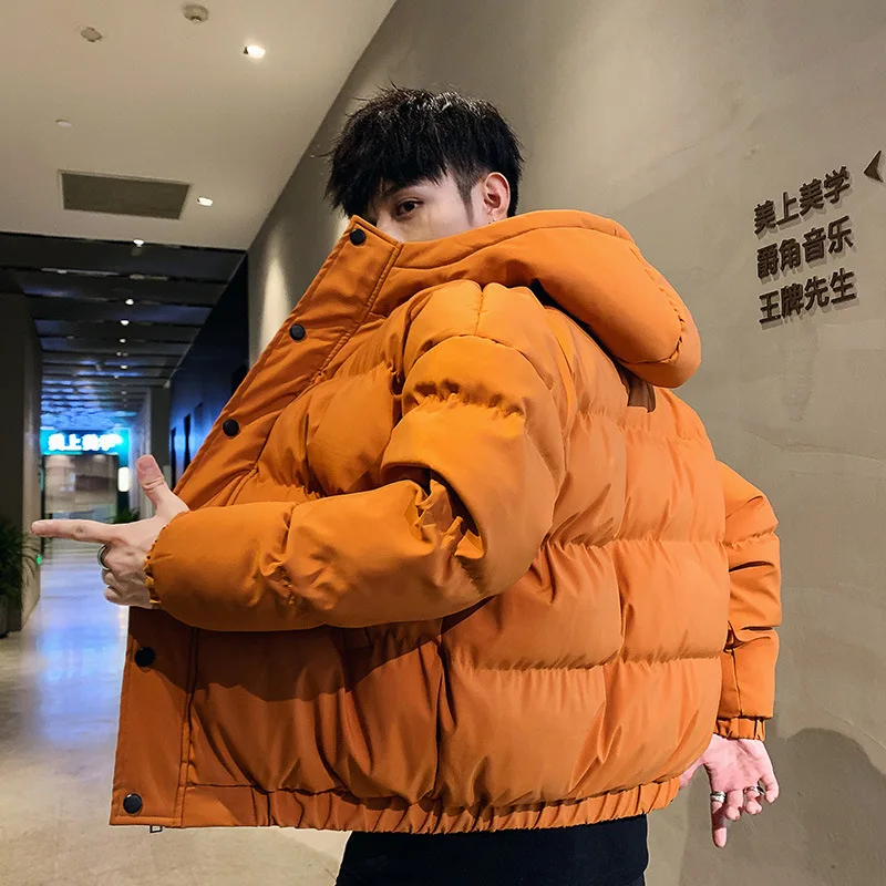 2021 Новое поступление, теплая зимняя Модная стильная Дизайнерская куртка с капюшоном, пузырьковая кожаная куртка из пакистана, мужские куртки 2020 Китай