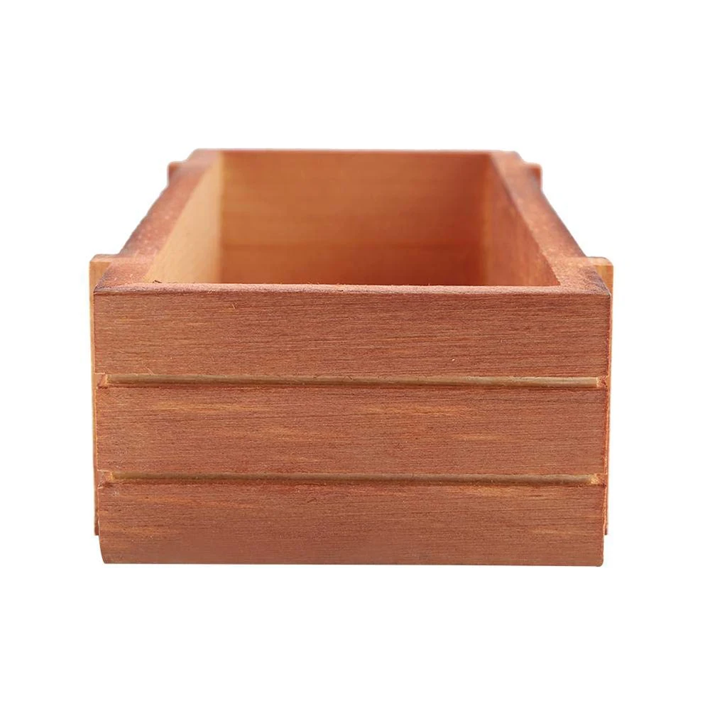 Деревянный Цветочный ящик для суккулентов, винтажный деревянный цветочный горшок, прямоугольная коробка для дома, настольный лоток для хранения