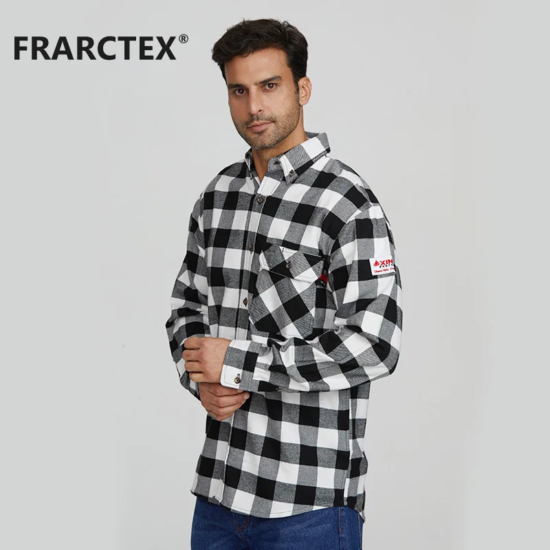 
 Горячая Распродажа, промышленная огнестойкая Рабочая Рубашка FRARCTEX для мужчин  