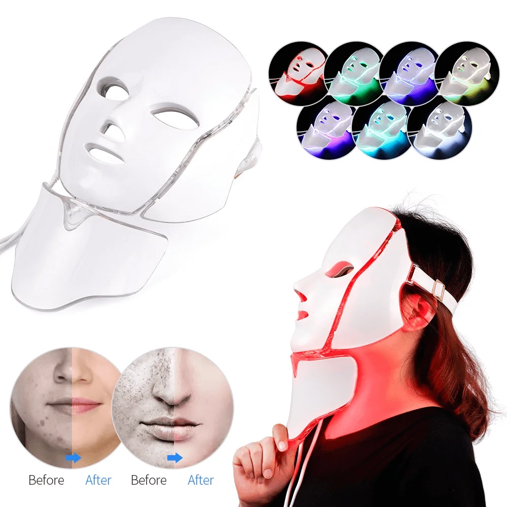 
 Фотон красоты кожи света 7 видов цветов LED маска терапия  
