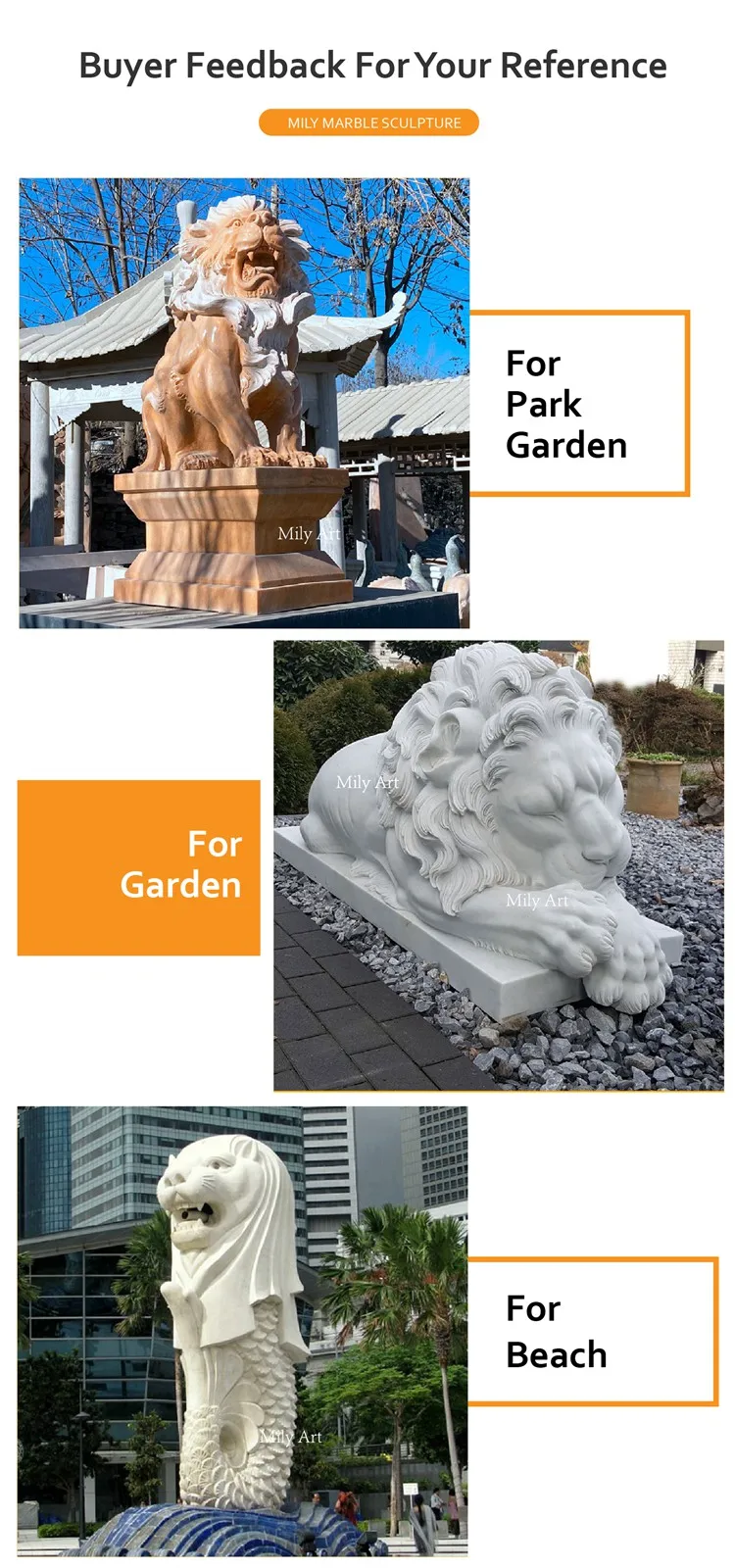 Marble Lion Statue