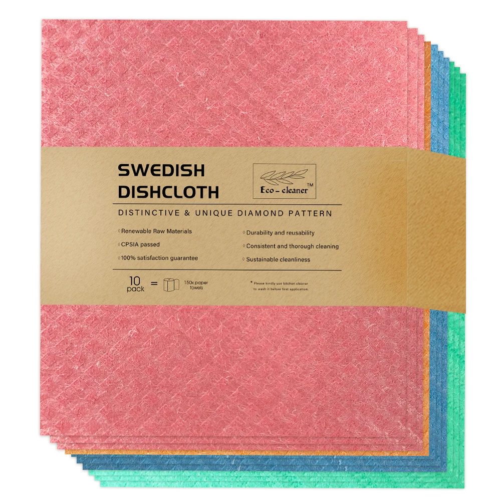 
 2-12 шт. в упаковке, оригинальные шведские салфетки из микрофибры, Целлюлозные губки  
