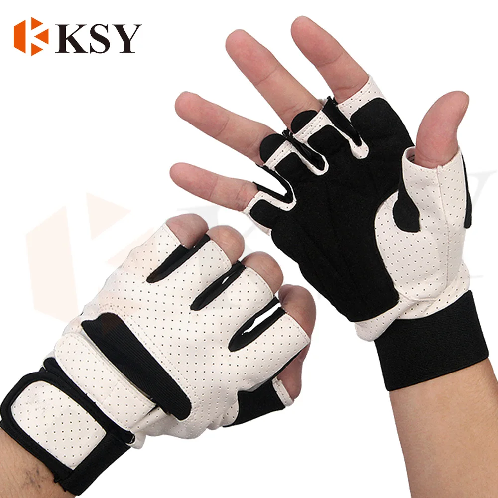 
Спортивные прочные удобные перчатки с открытыми пальцами для фитнеса для тяжелой атлетики для мужчин и женщин 