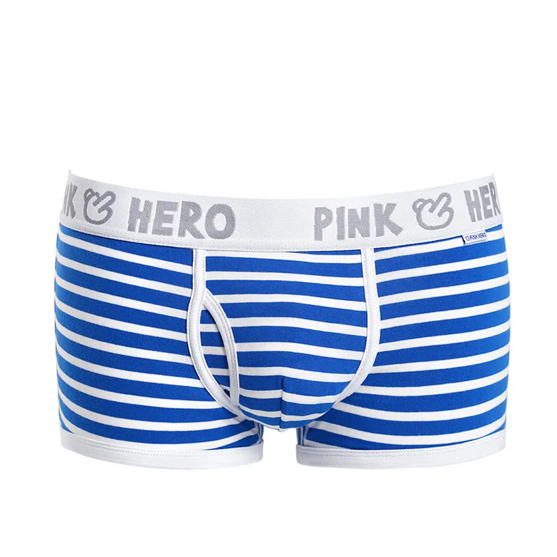 
Pink Hero мужской полосы, модное нижнее белье из хлопка трусы-боксеры для мужчин 