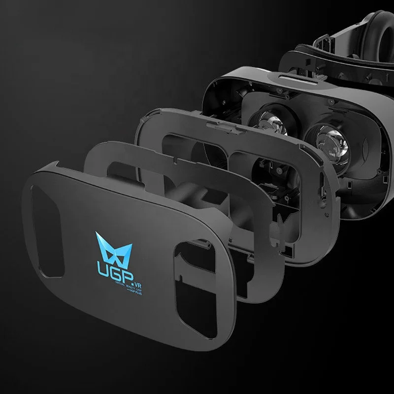 
 [С геймпадом] U8 Очки виртуальной реальности с наушниками для телефона 3D видео игры интеллектуальная игра виртуальной реальности VR гарнитура шлем  
