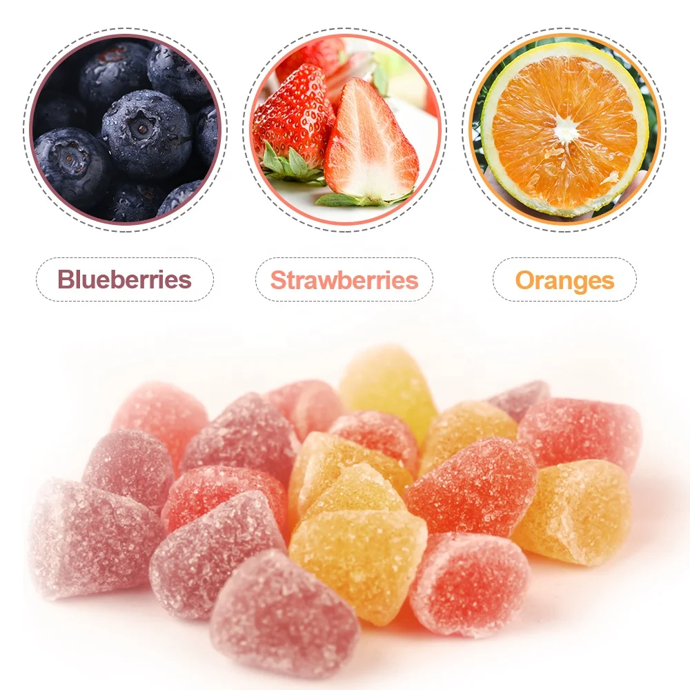 
20 жевательных резинок в упаковке CDB, витамины Yummy Gummy, 400 мг, многовитаминные жевательные конфеты 