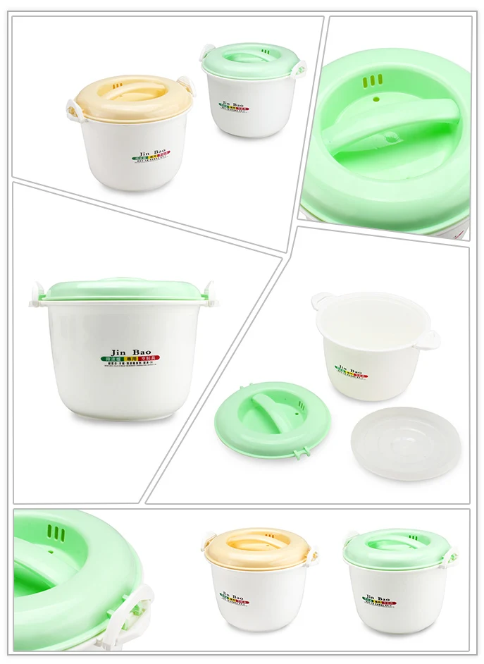 Plastic PP Microwave Rice Steamer Cooker Kit for Kitchen
