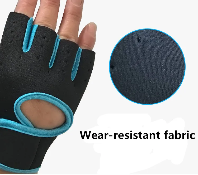 
 Высококачественные Нескользящие перчатки на полпальца для фитнеса и тяжелой атлетики для защиты ладони  