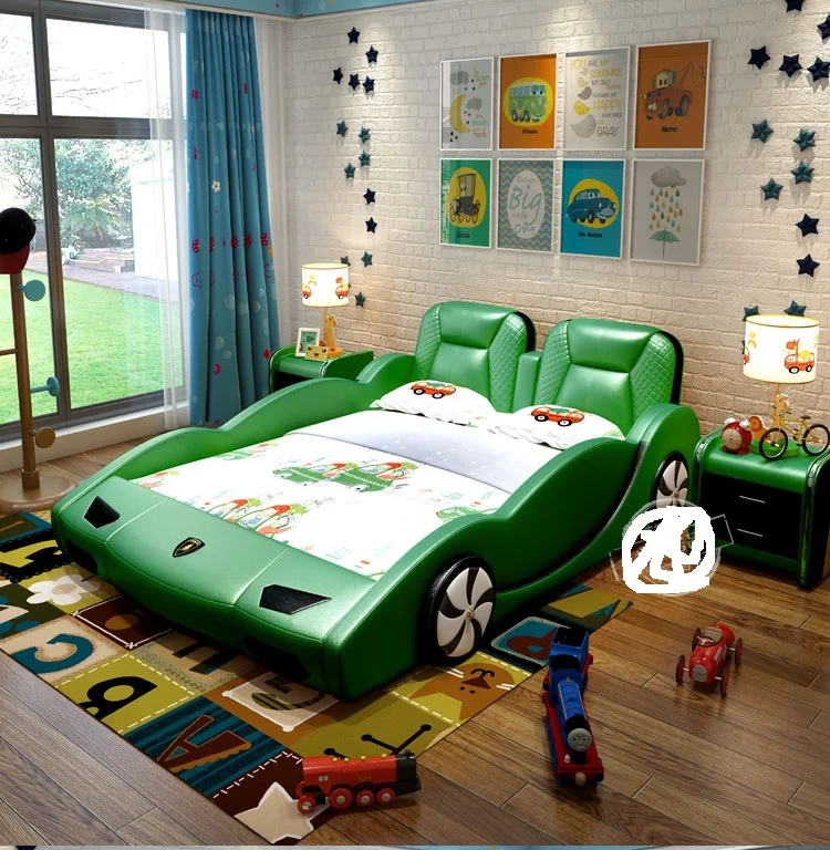 
 Современная мебель для спальни, многофункциональный музыкальный проигрыватель со светодиодной подсветкой, красная детская кровать  