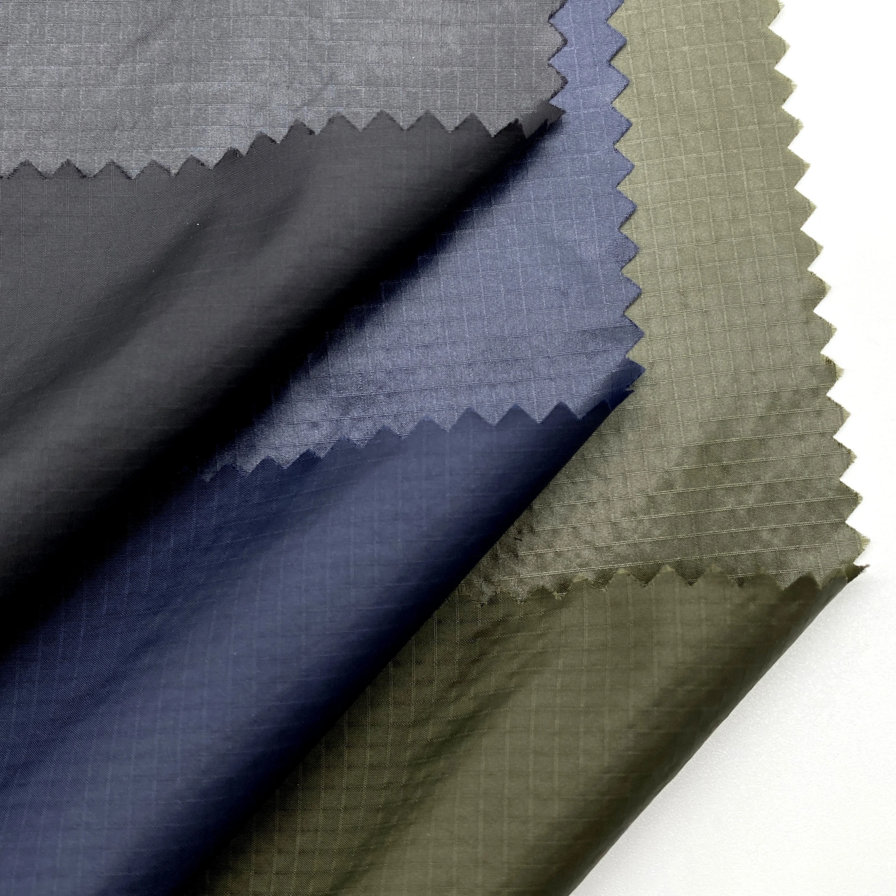 
OEKO-100 стандартная GRS 430T 0,2*0,2 см нейлоновая ткань Ripstop 100% водонепроницаемая отделка одежды мужских пальто 