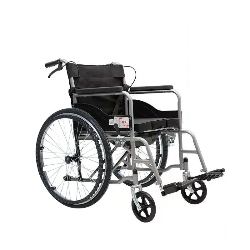 Wholesale Hot Sale Thickened Steel Wheelchair Folding Portable Toilet For Elderly Medical Handicap Patients Wheeled Chair