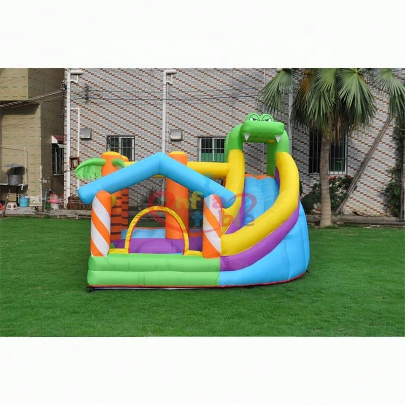 
Дешевый прыгающий домик для вечеринки, Детская горка, надувной замок-слайдер под крокодила для детей 