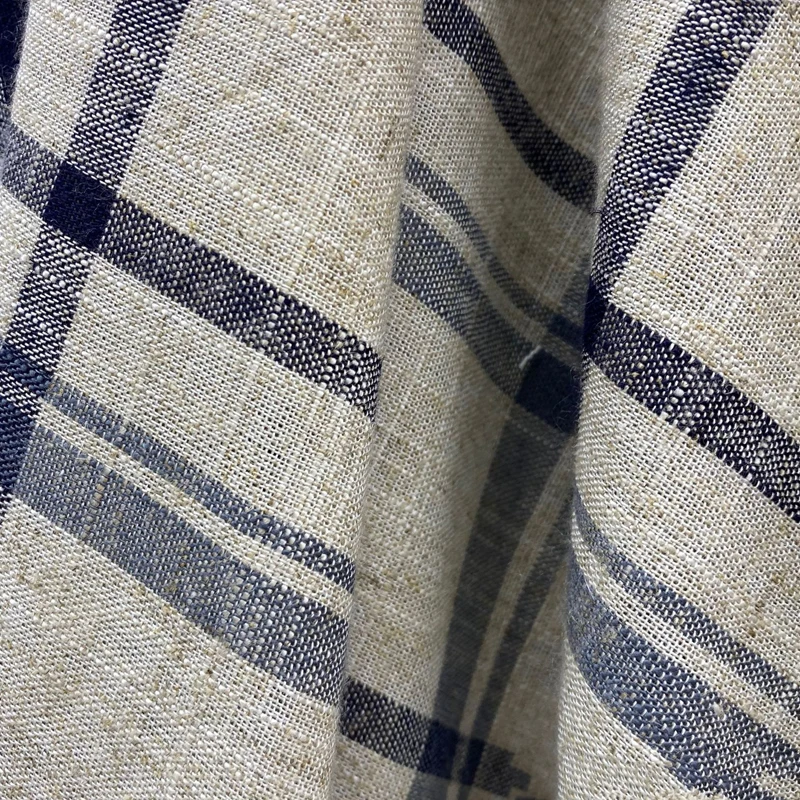 
 Китайская ткань, льняные ткани, клетчатая хлопковая льняная ткань для рубашек  