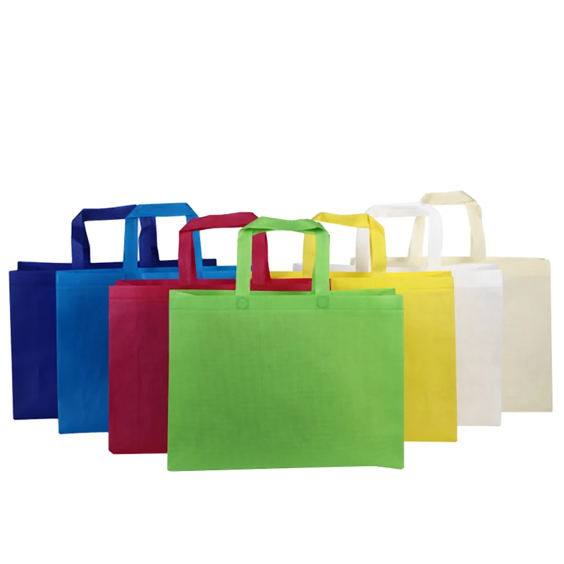 
Рекламная индивидуальная печать Нетканая сумка с низким минимальным количеством индивидуальный логотип цветная сумка для покупок в наличии однотонная сумка 