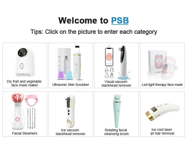PSB 3 in1facial rechargeable beauty face ultrasonic peeling silicone ion skin scrubber spatula