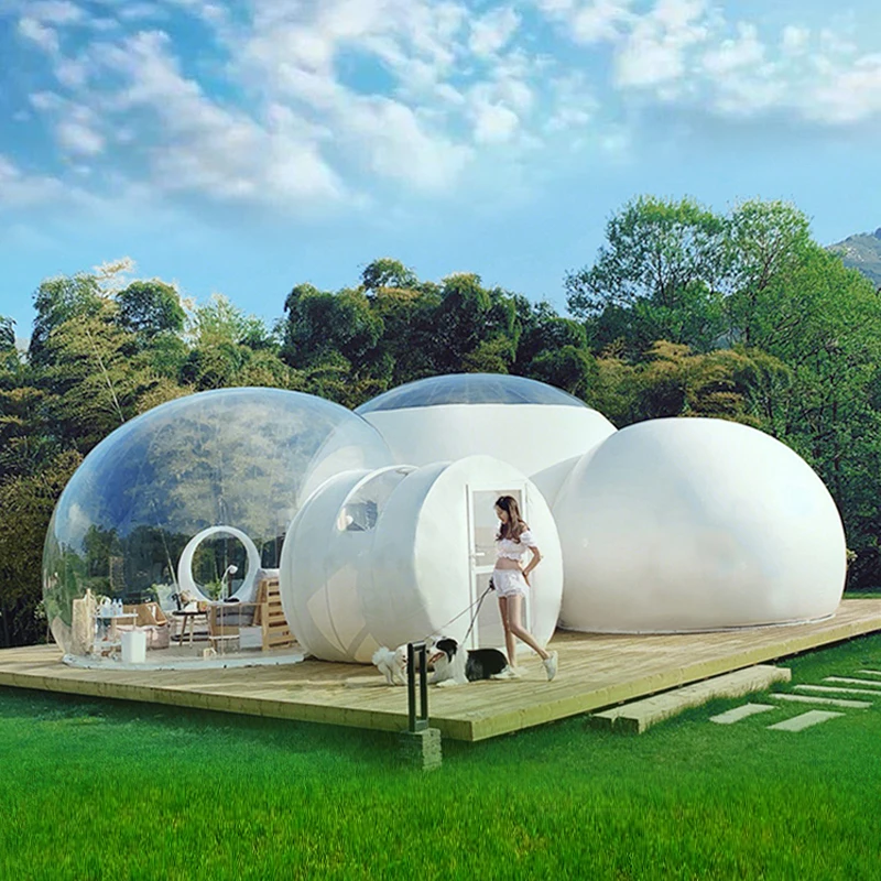 
 Наружный сад задний двор прозрачный один тоннель надувной пузырьковый купол палатка для кемпинга Тип вигвам дом  