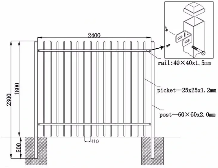 drawing of picket