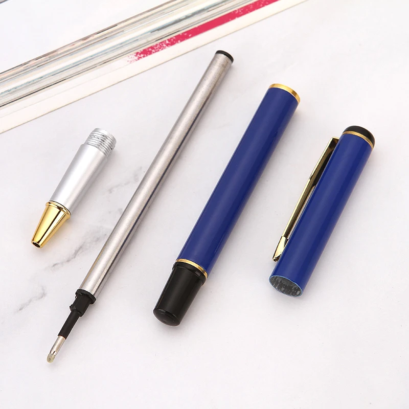 Выдвижная Шариковая ручка для офиса, металлическая ручка, рекламные подарки