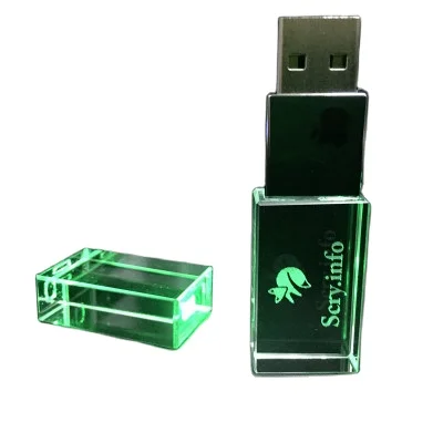 
Оптовая продажа, логотип на заказ, стеклянный подарок, прозрачная USB карта памяти 32 Гб 16 Гб, флэш-драйвер pendriver, светодиодный фонарик 