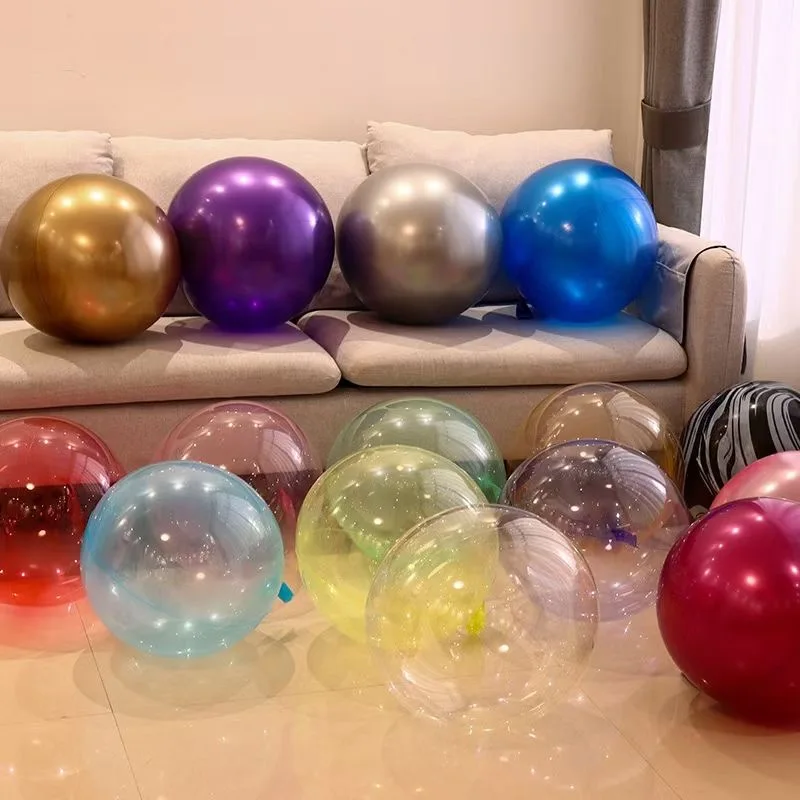 
 Распродажа, цветные пластиковые надувные шары Bobo в стиле ins 10 18 24 36 дюймов, растягивающиеся прозрачные надувные шары  