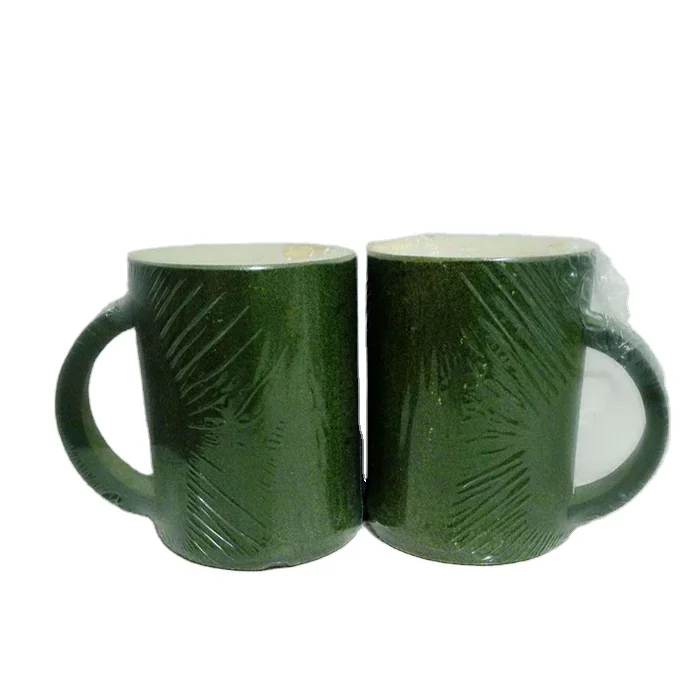 
Зеленая бамбуковая чашка ручной работы с ручкой 