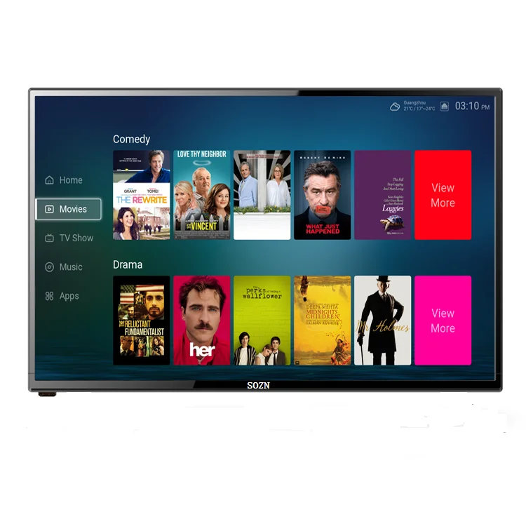 
 Sozn бренд ЖК-дисплей ЖК-экрана 4k Smart TV дешевые 75 дюймов с плоским экраном оптовая продажа FHD телевизор  
