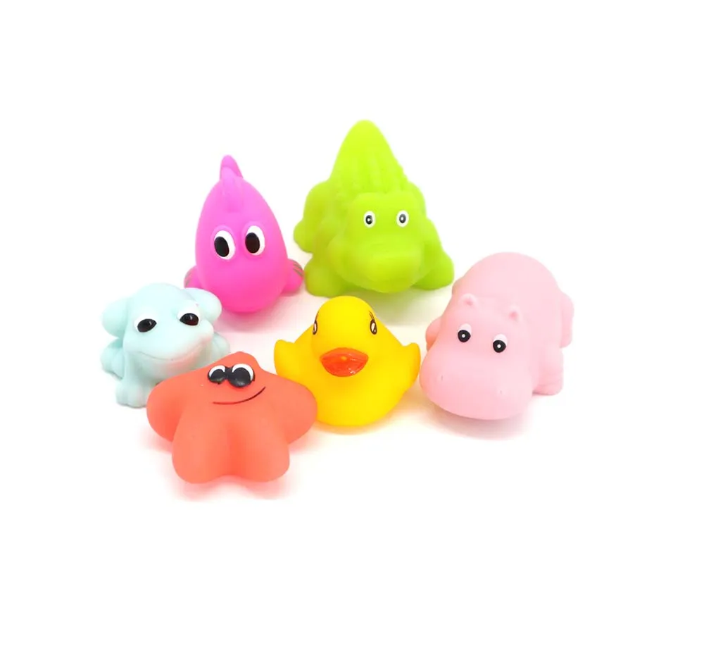 ПВХ игрушка для ванны для Детей Забавные Игрушки для ванны разные чартеры маленькая анимационная резиновая игрушка игровой набор для воды