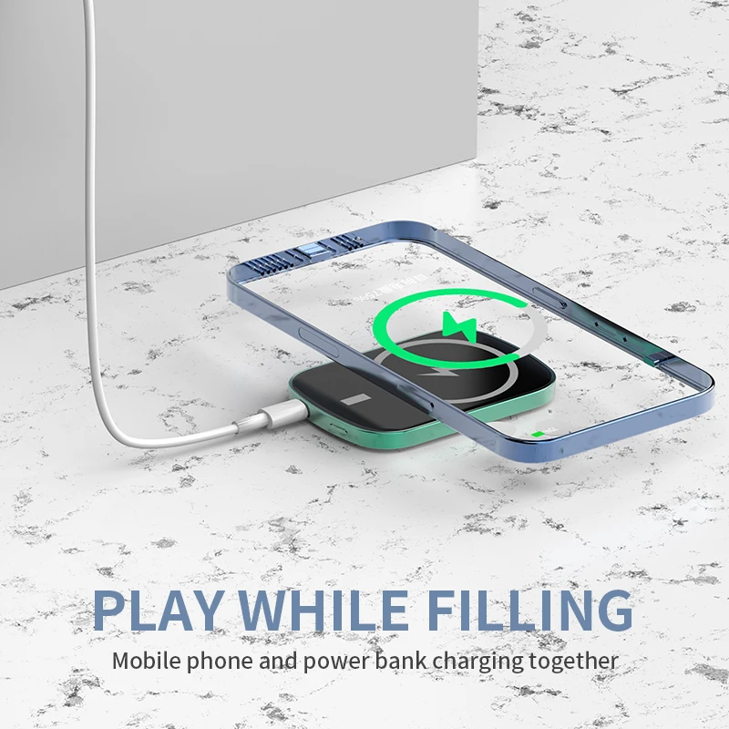 
Высокопроизводительное 10000 мА/ч быстрое зарядное устройство Magsafing мини 15 Вт беспроводное магнитное зарядное устройство для Iphone 12 