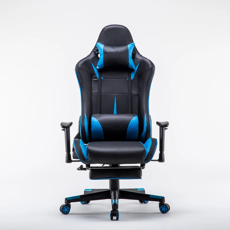Good Price Modern Swivel Gamer Chair Blue Reclining Footrest Racing Gaming Chairs For Computers