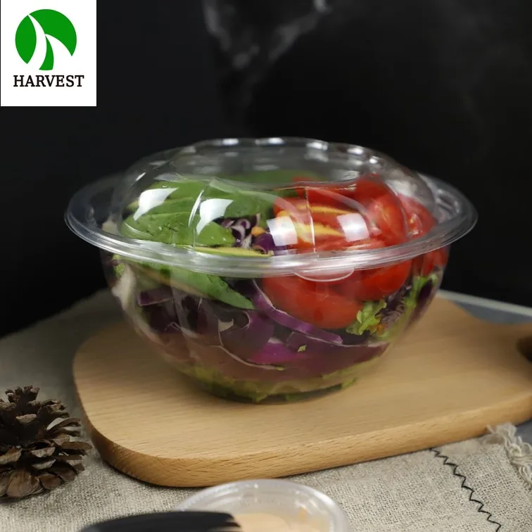 
 Пластиковый Одноразовый прозрачный контейнер для фруктов и салатов с купольной крышкой  