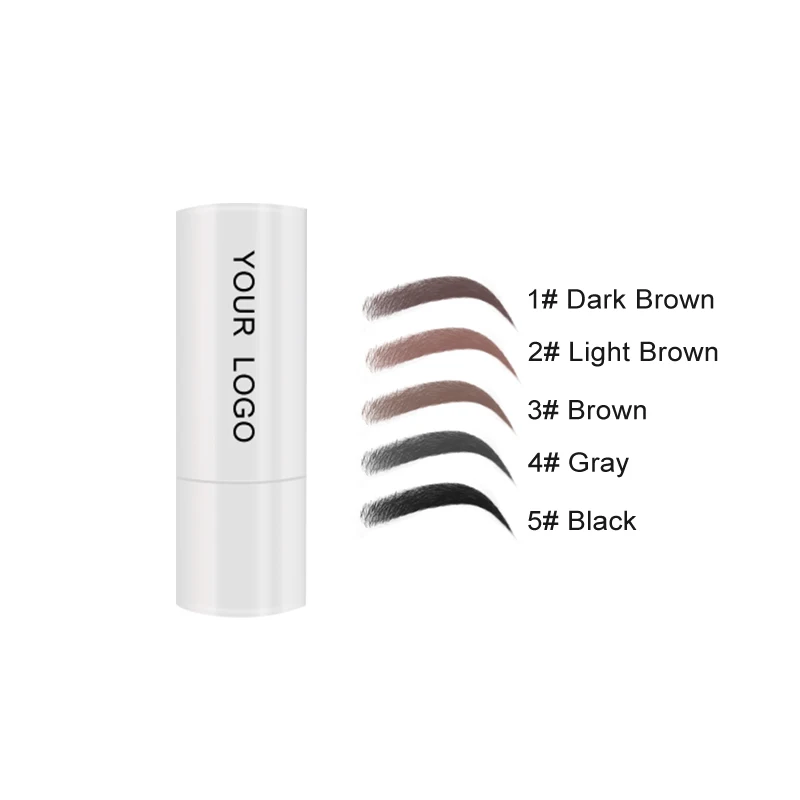 No logo One Step Brow Stamp Powder Reusable Eyebrow Stencils Shape Thicker and Fuller Brows Eyebrow Stamp Stencil Kit white