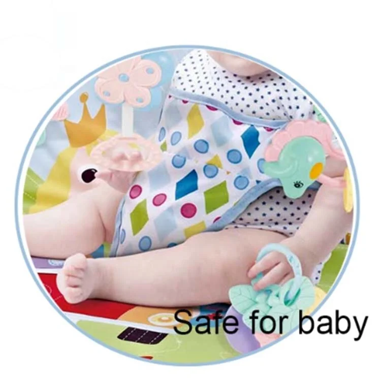 Детский коврик 2 в 1 для игры в тренажерный зал с игрушками и подушкой для новорожденных 0 - 12 месяцев