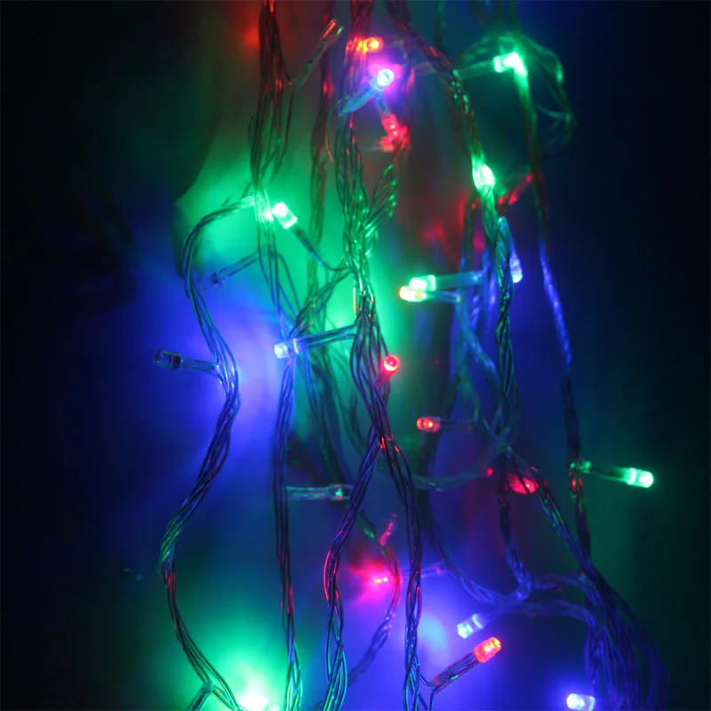 Раздвижная Рождественская гирлянда, многоцветная светодиодная гирлянда 10 метров, светодиодная Мерцающая Декоративная гирлянда
