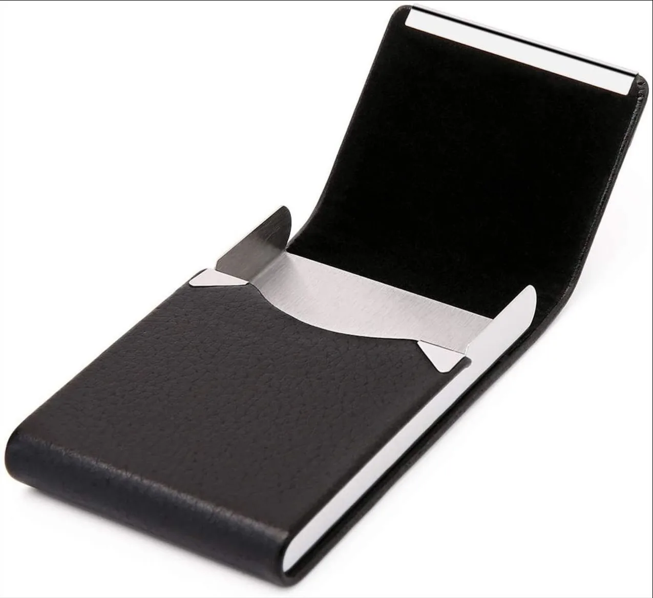 
Персонализированный Футляр для визиток, кожаный Алюминиевый металлический футляр для визиток для мужчин и женщин 