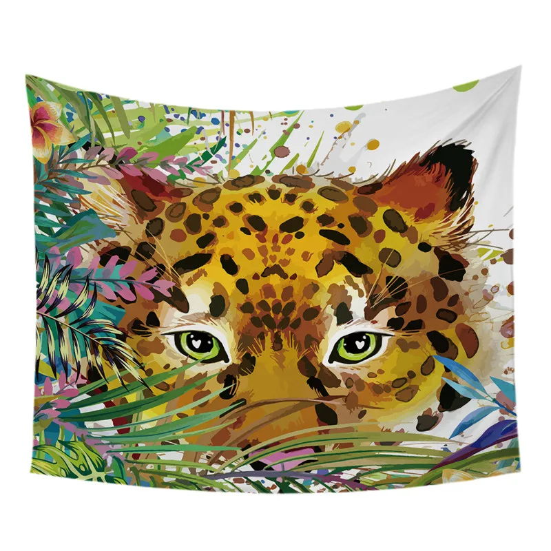 2019 amazon Лидер продаж Пользовательские Тигр печатных Животные стене висит гобелен для украшения дома