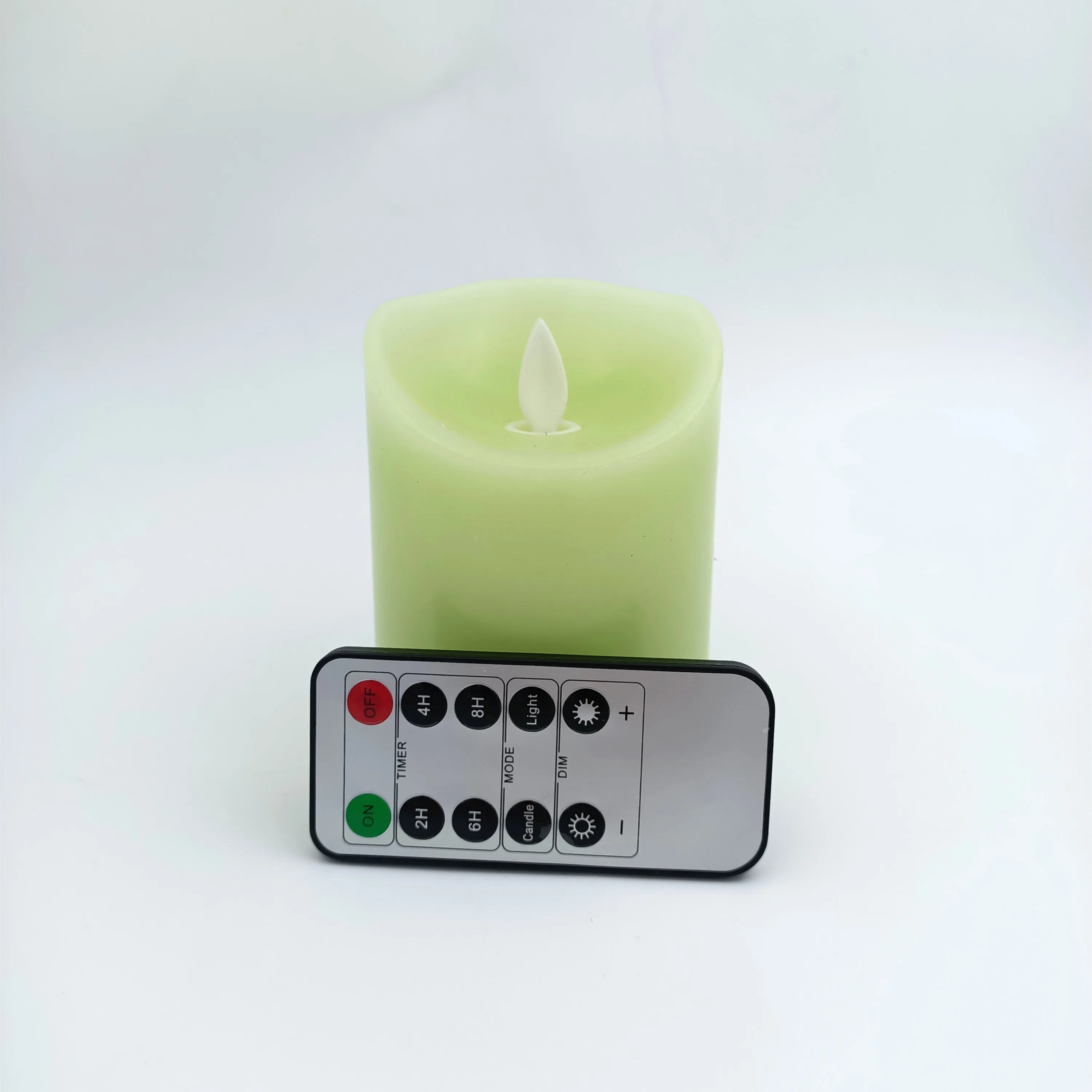 Зеленые светодиодные свечи на батарейках с дистанционным питанием от батарейки, светодиодная восковая свеча для украшения дома